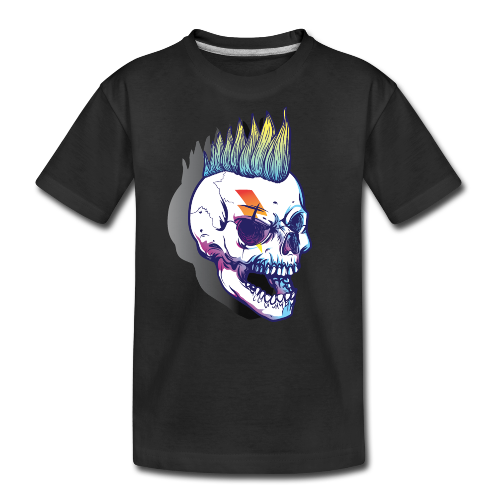 Punk Rockstar Skull Kids T-Shirt - black