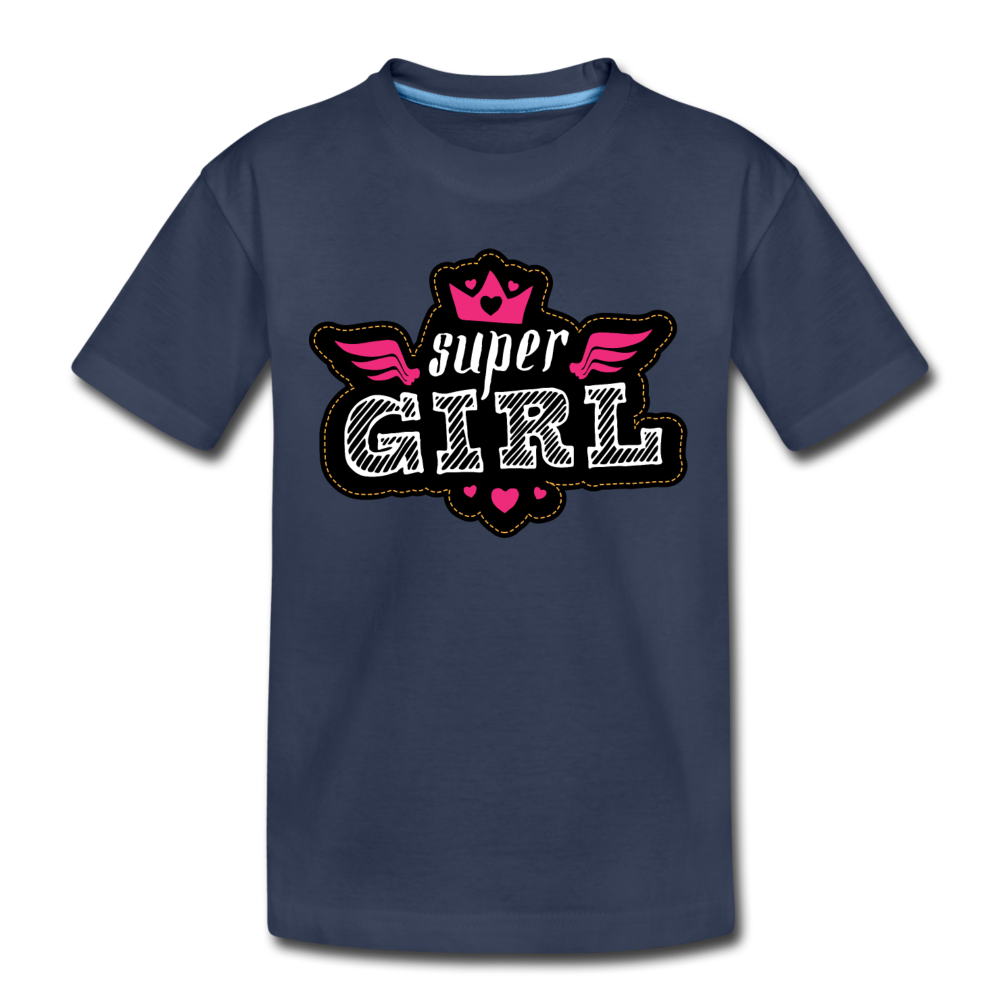 Super Girl Kids T-Shirt - navy