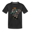 Skater Wolf Kids T-Shirt - black