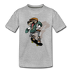 Skater Wolf Kids T-Shirt - heather gray