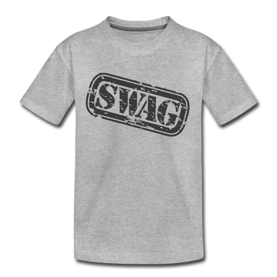 Swag Stamp Kids T-Shirt - heather gray