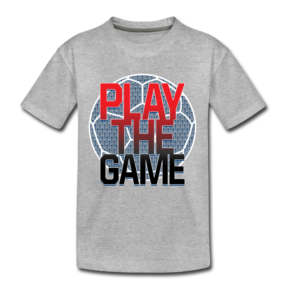 Play the Game Soccer Kids T-Shirt - heather gray