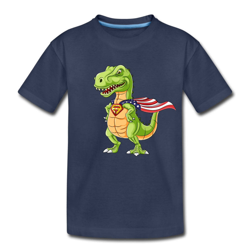 Super Dinosaur Kids T-Shirt - navy