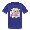 Princess Unicorn Cartoon Kids T-Shirt - royal blue
