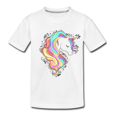Colorful Unicorn Kids T-Shirt - white
