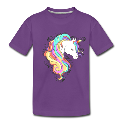Colorful Unicorn Kids T-Shirt - purple