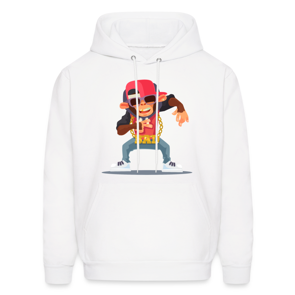 Hip Hop Monkey Hoodie - white
