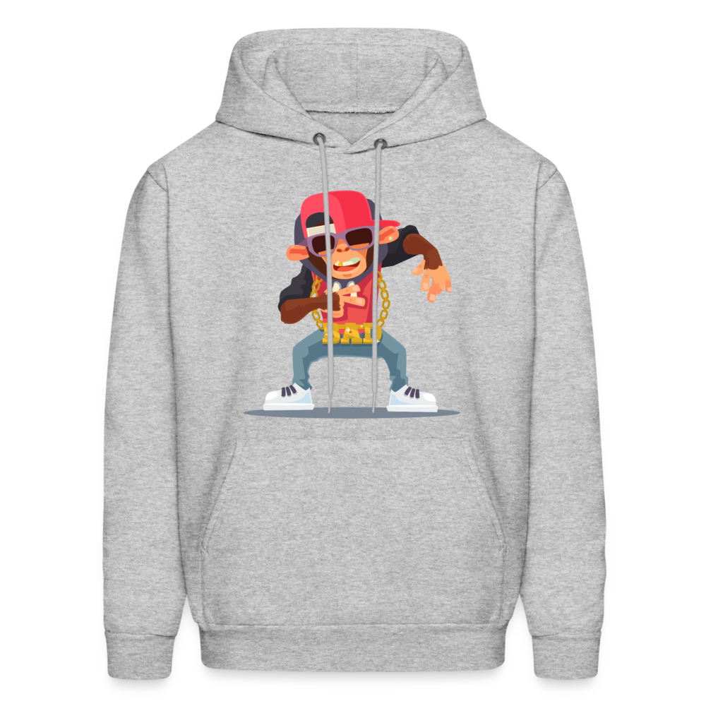 Hip Hop Monkey Hoodie - heather gray