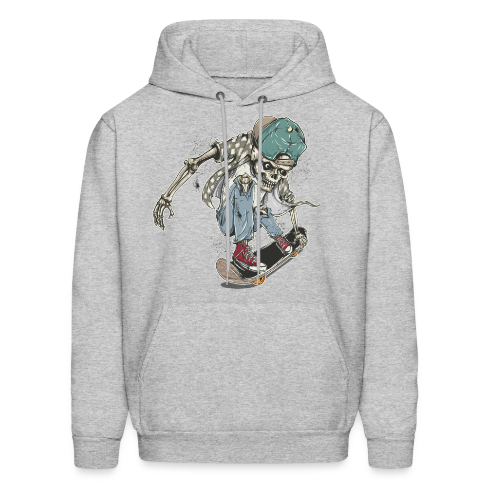Skater Skeleton Hoodie - heather gray