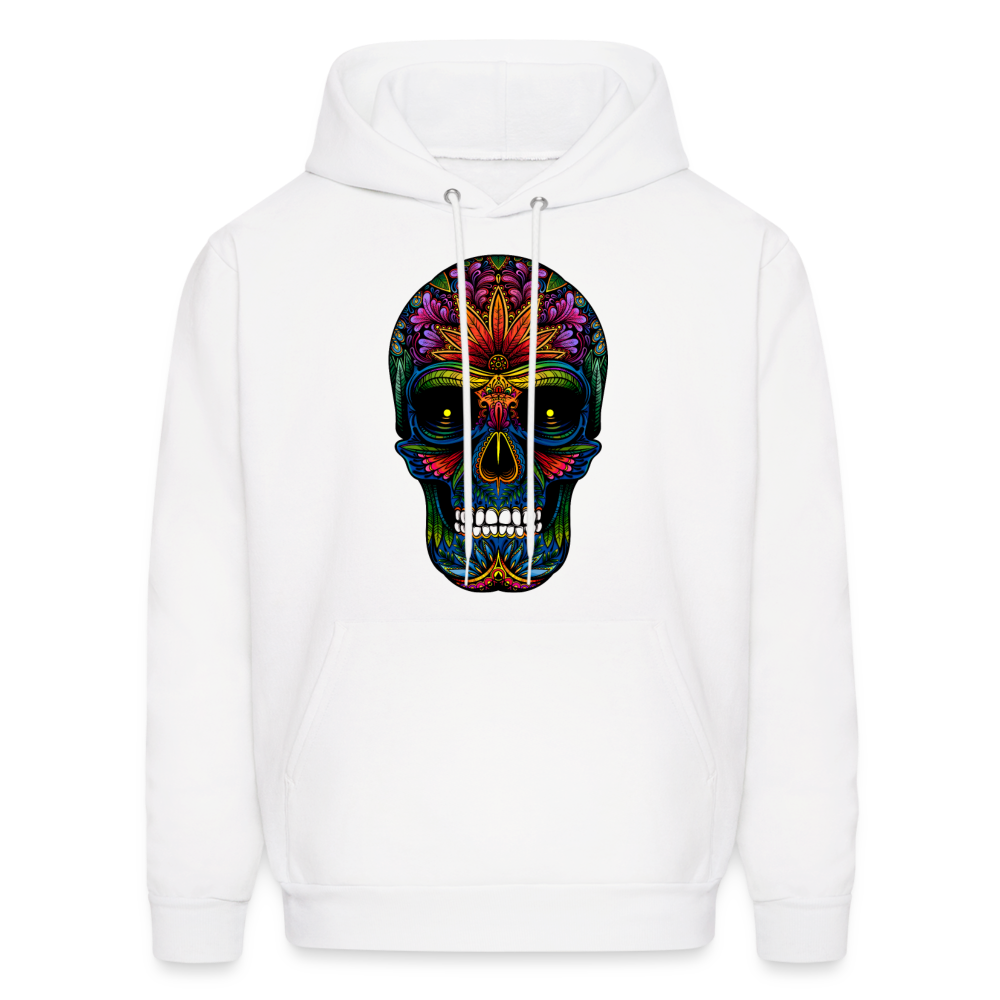 Colorful Sugar Skull Hoodie - white