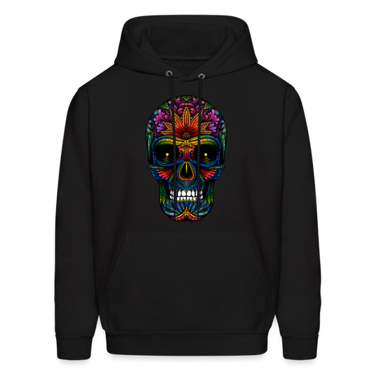 Colorful Sugar Skull Hoodie - black