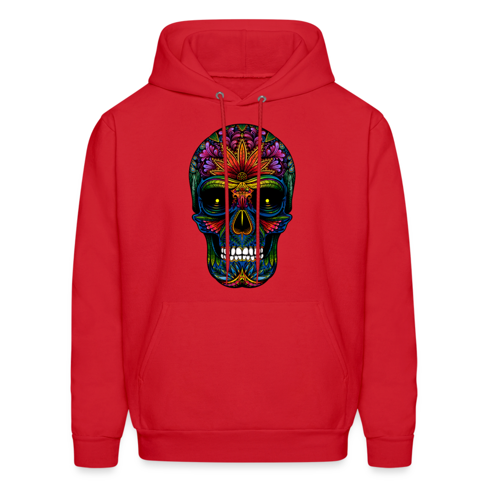 Colorful Sugar Skull Hoodie - red
