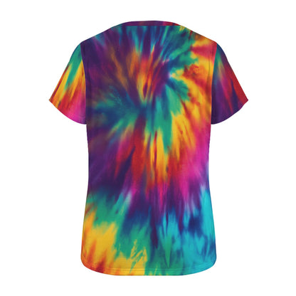 Colorful Abstract Tie Dye Print Women's T-Shirt