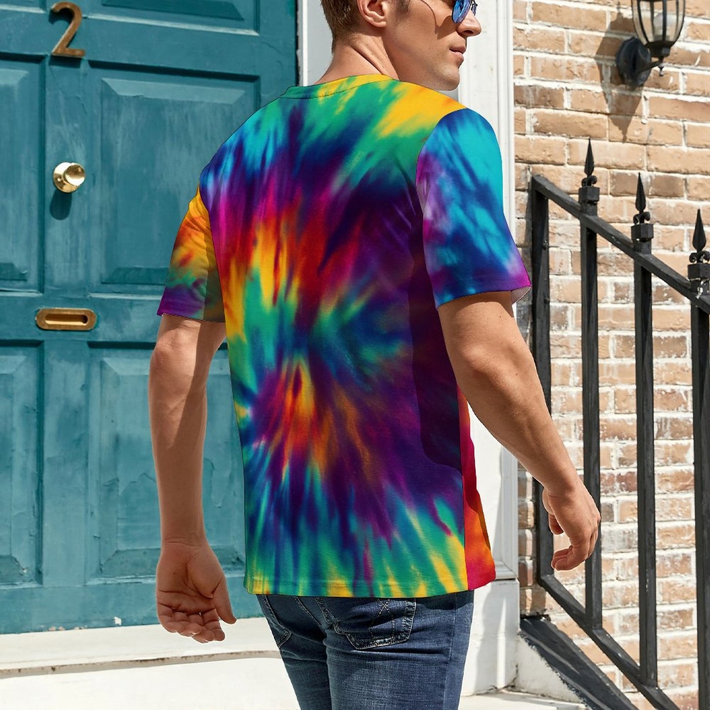 Colorful Abstract Tie Dye Print T-Shirt