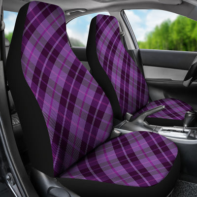 Purple Plaid Car seat Covers