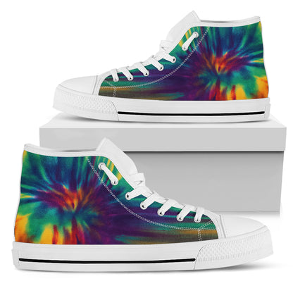 Colorful Abstract Tie Dye High Top Shoes