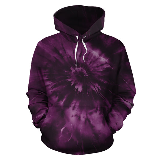 Purple Abstract Tie Dye Hoodie