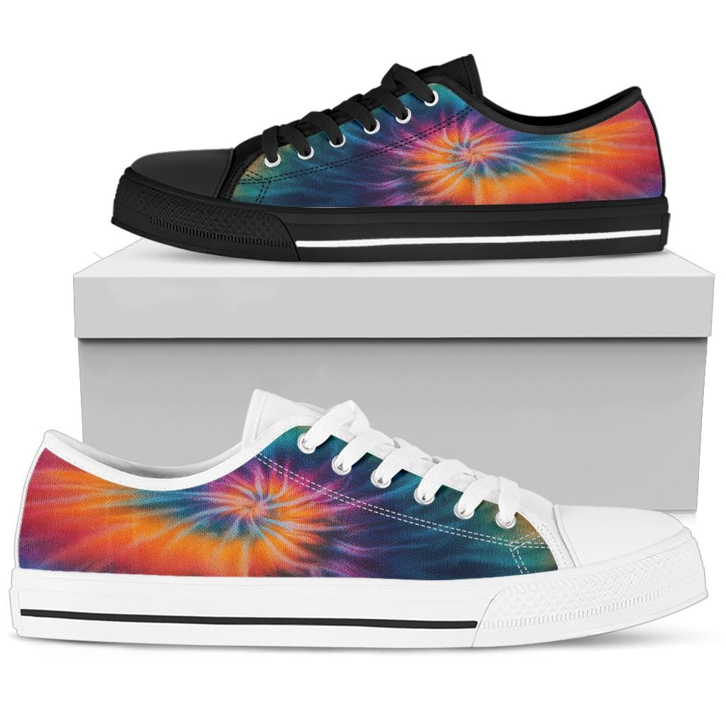 Colorful Tie Dye Print Low Top Shoes