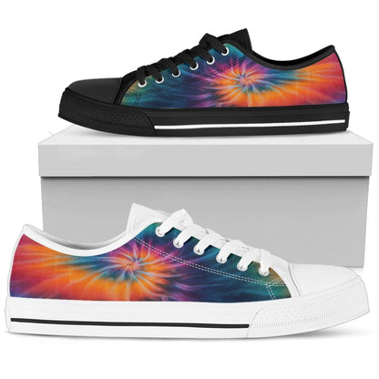Colorful Tie Dye Print Low Top Shoes