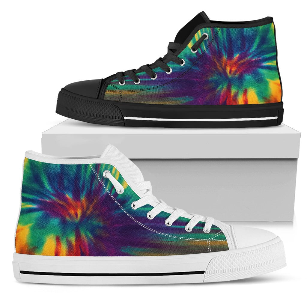 Colorful Abstract Tie Dye High Top Shoes