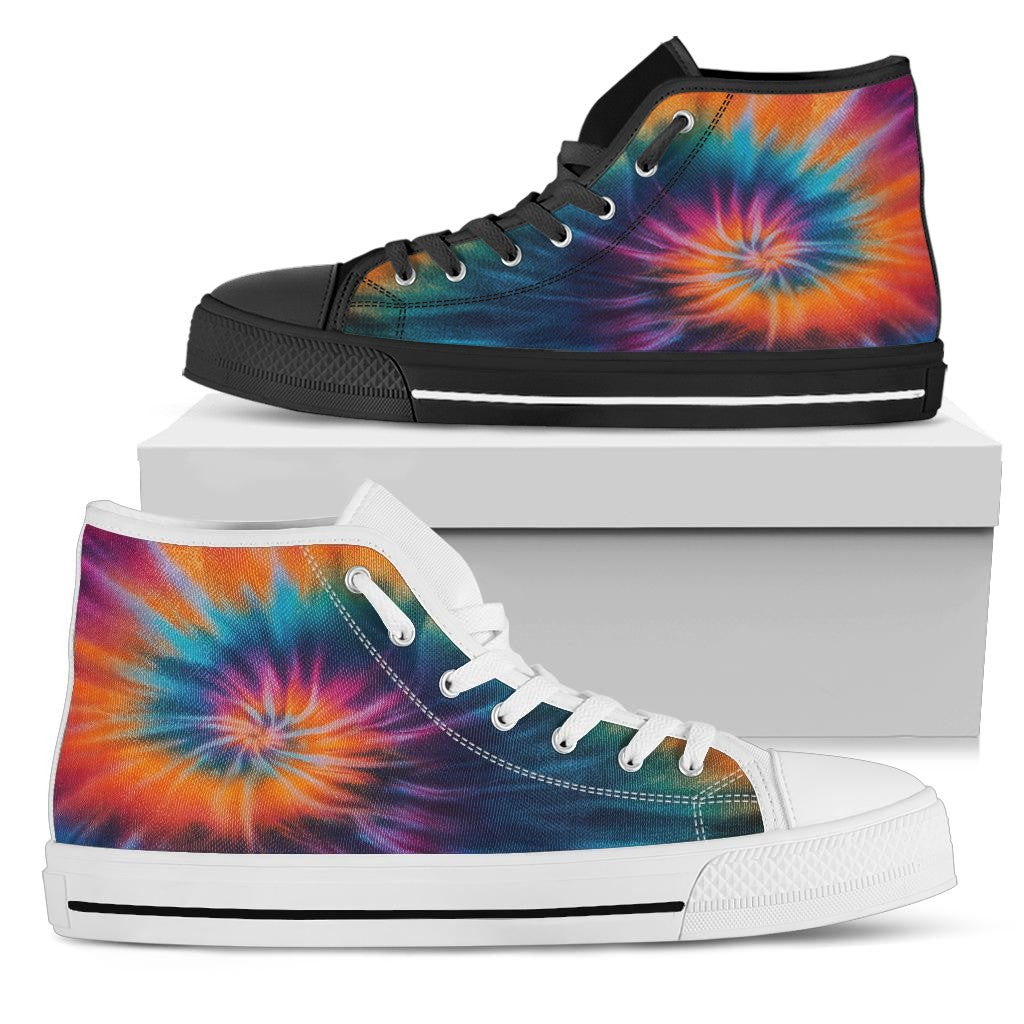 Colorful Tie Dye High Top Shoes