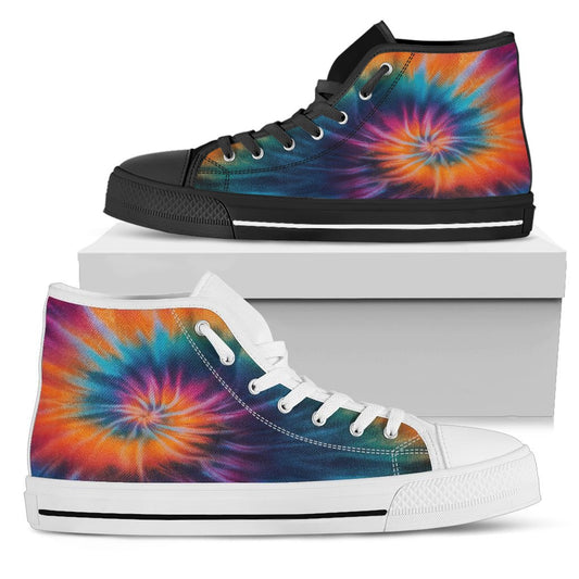 Colorful Tie Dye High Top Shoes