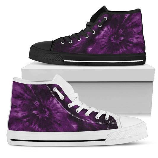 Purple Tie Dye High Top Shoes