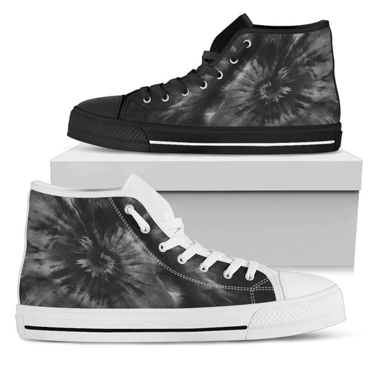 Gray Tie Dye High Top Shoes