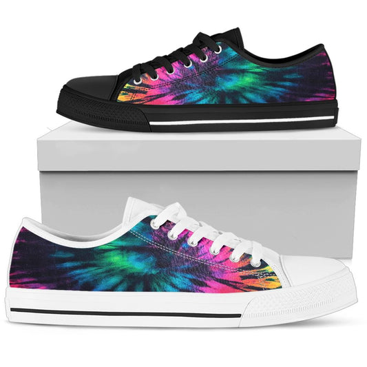 Fluorescent Tie Dye Print Low Top Shoes