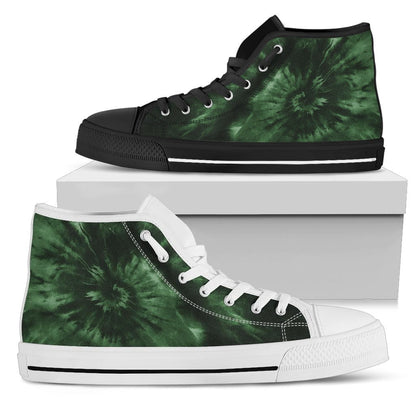 Green Tie Dye High Top Shoes
