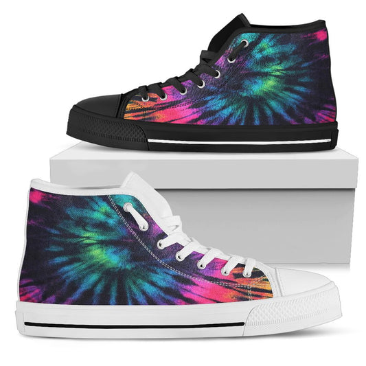Fluorescent Tie Dye High Top Shoes