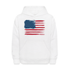 American Flag Hoodie - white