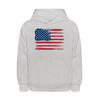 American Flag Hoodie - heather gray