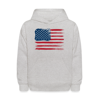 American Flag Hoodie - heather gray