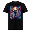 Colorful Abstract Hip Hop Dancer T Shirt - black