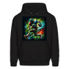 Colorful Abstract Football Hoodie - black