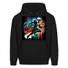 Colorful Abstract Football Hoodie - black