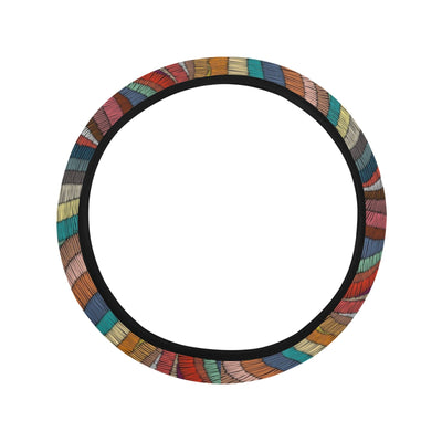 Colorful Abstract Waves Steering Wheel Cover
