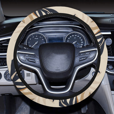 Beige Leaves 2 Steering Wheel Cover