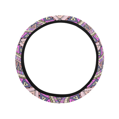 Pink Persian Triangles Pattern Steering Wheel Cover