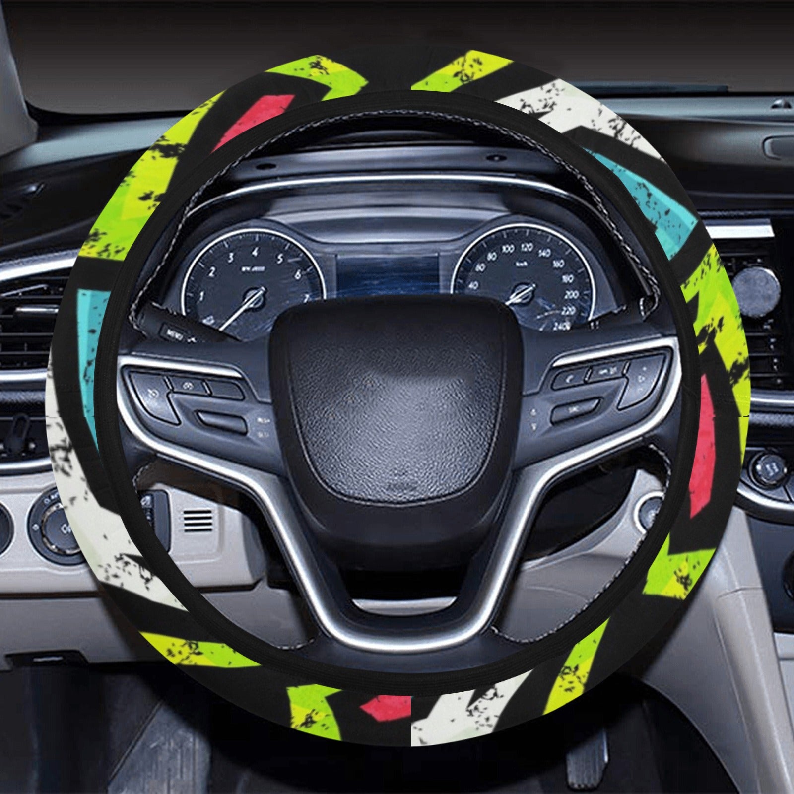 Colorful Abstract Steering Wheel Cover