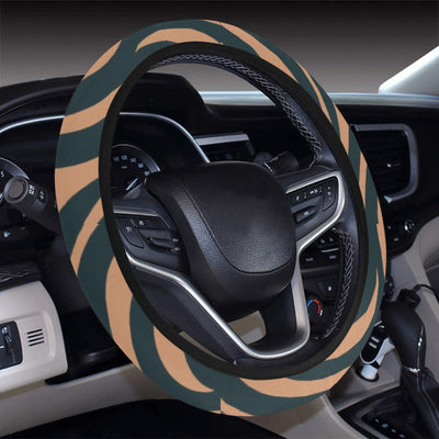 Brown Abstract Steering Wheel Cover