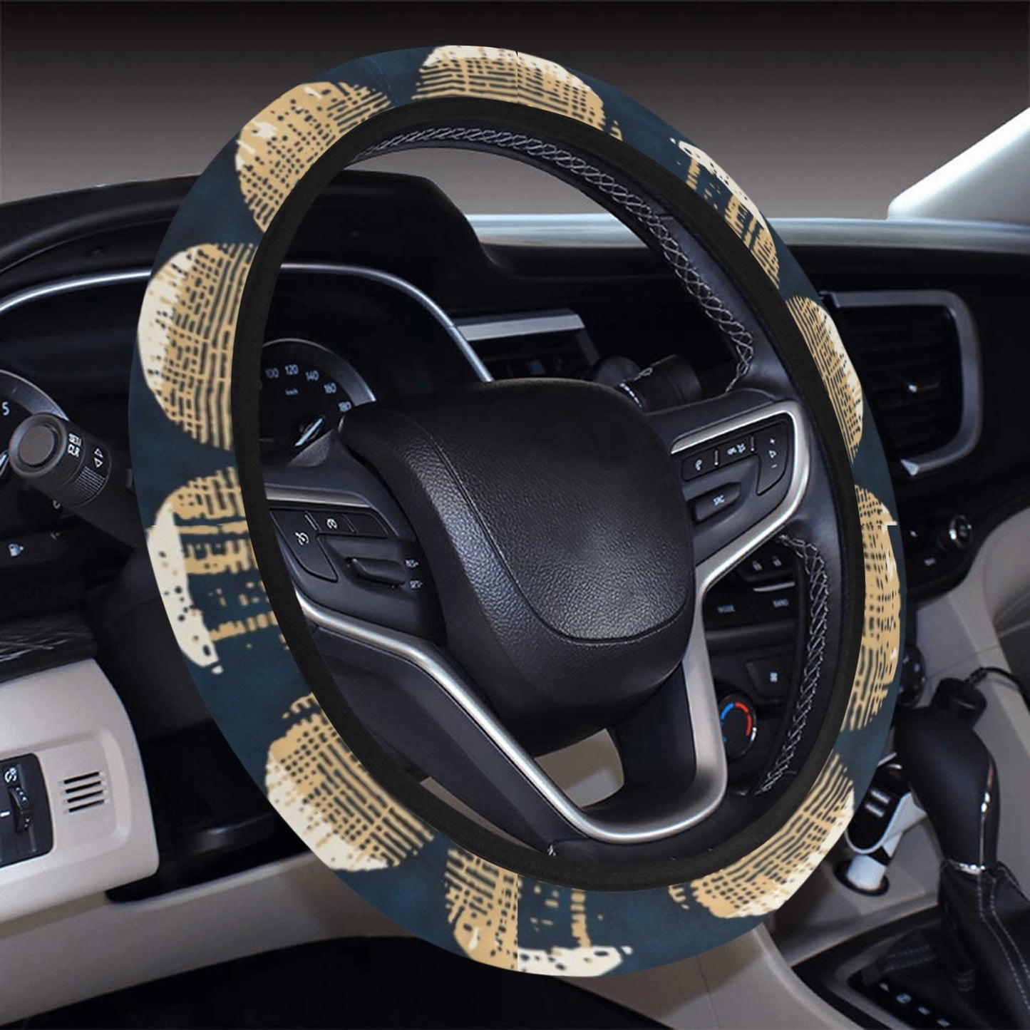 Abstract Circle Stripes Steering Wheel Cover