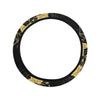 Black & Gold Oriental Steering Wheel Cover