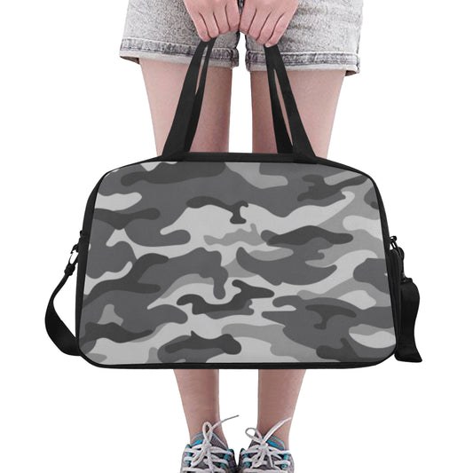 Grey Camouflage Fitness Bag Fitness