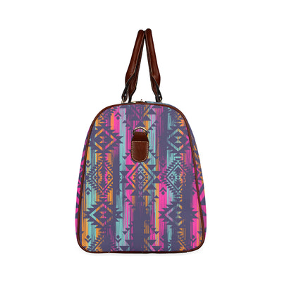 Colorful Boho Chic Bohemian Aztec Streaks Travel Bag