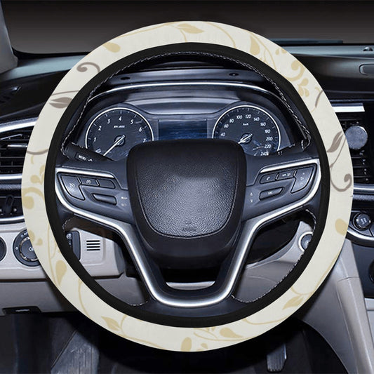 Elegant Floral Steering Wheel Cover
