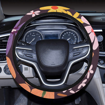 Colorful Flowers Steering Wheel Cover