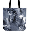 Grey Feathers Canvas Tote Bag