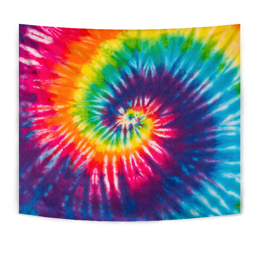 Colorful Tie Dye Spiral Wall Tapestry